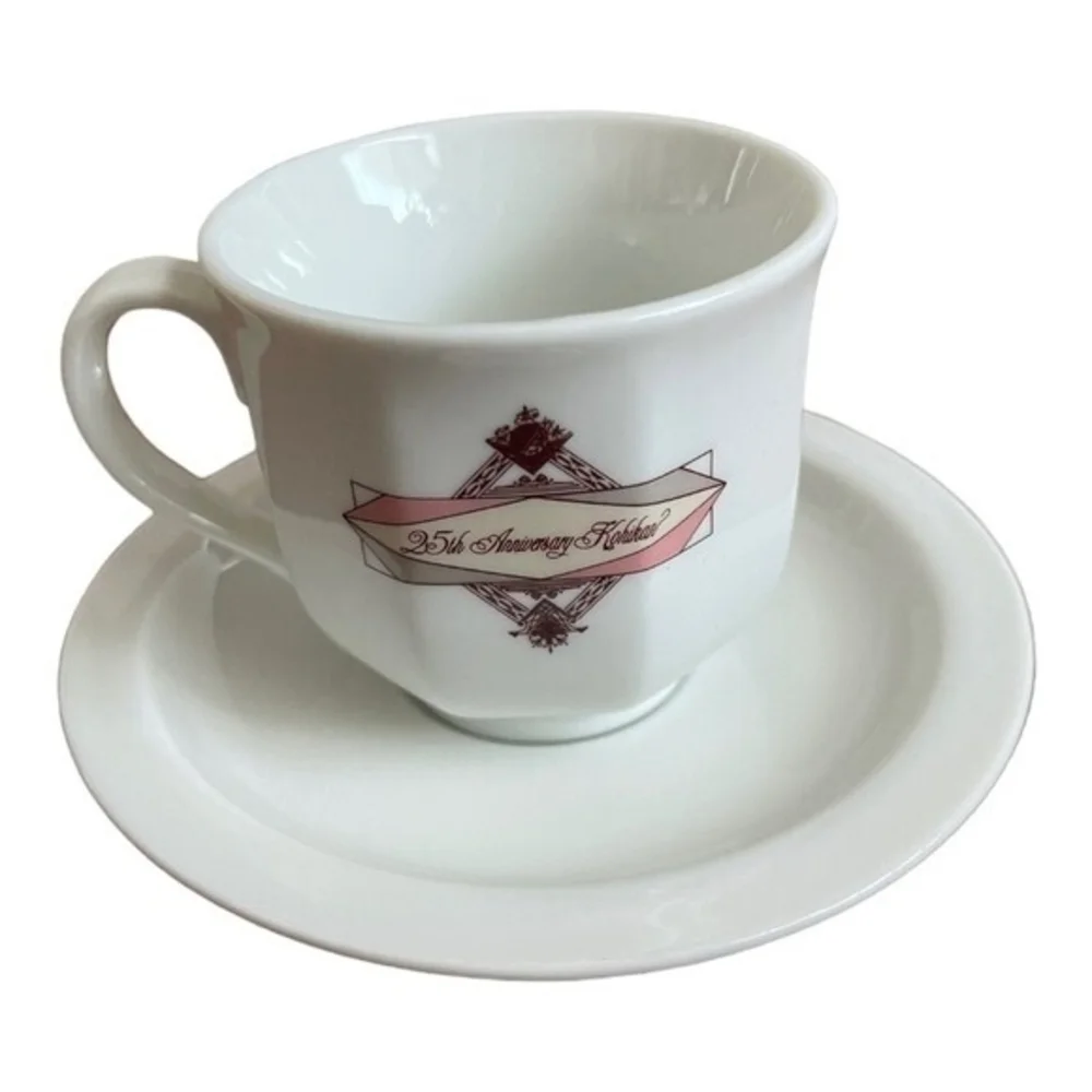 Coffee House 25th Anniversary Cup Saucer Set Japanese Souvenir Japan Import NIB